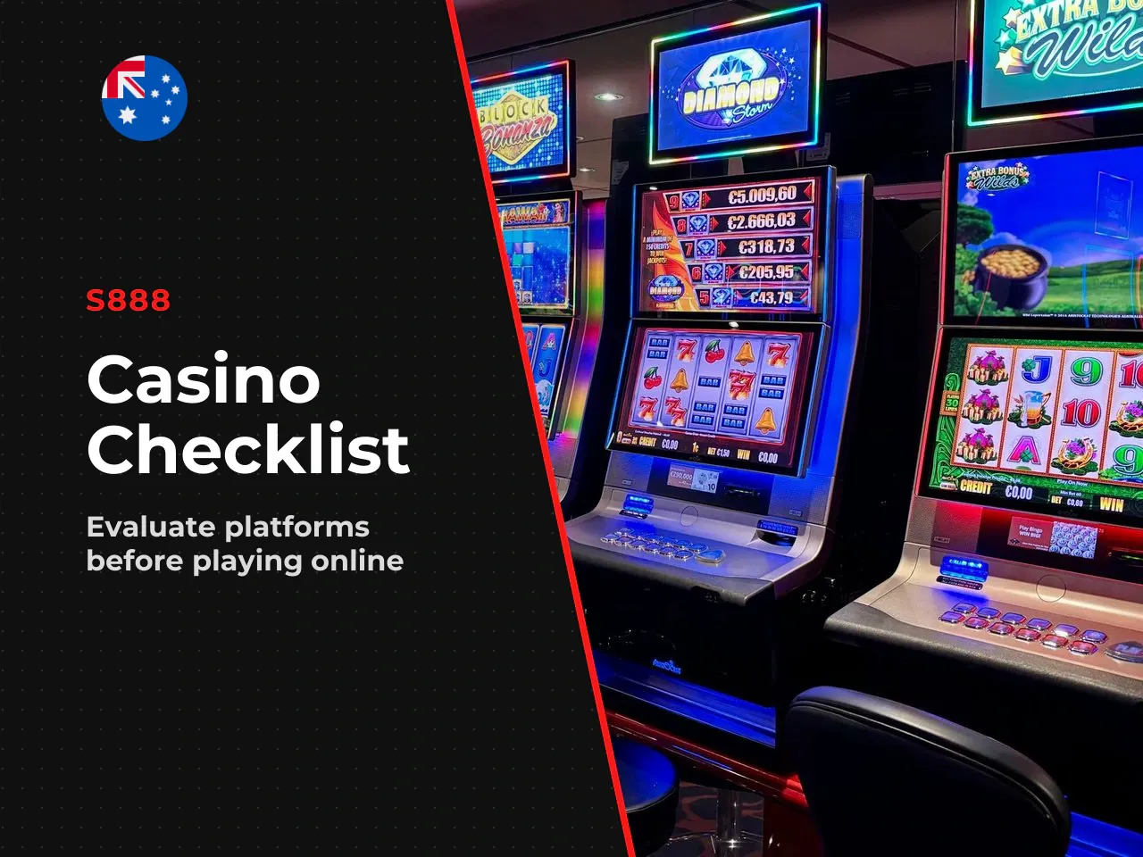 Checklist assessing a casino before playing